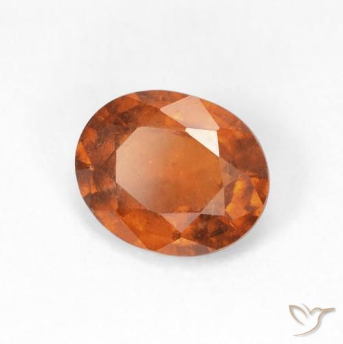 Grenat Hessonite Medium Dark-Orange naturelle ovale, 1.89 ct, VS