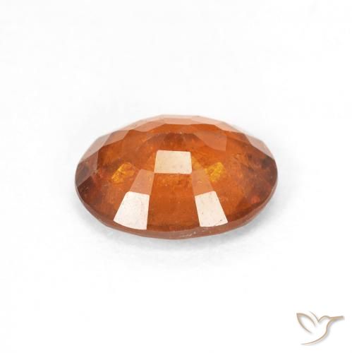 Grenat Hessonite Medium Dark-Orange naturelle ovale, 1.89 ct, VS