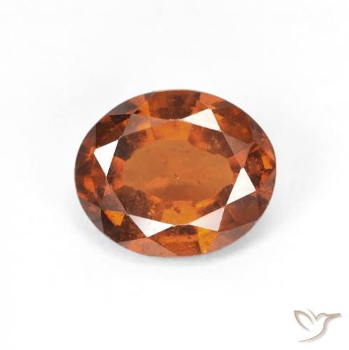 2.03ct Naturel Ambre orange Grenat Hessonite, ovale, VS