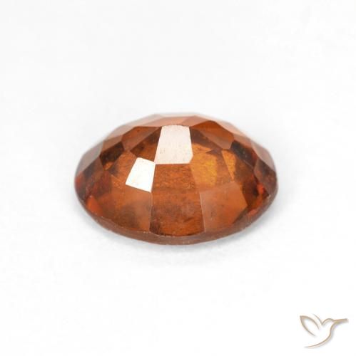 Grenat Hessonite Ambre orange naturelle ovale, 2.03 ct, VS