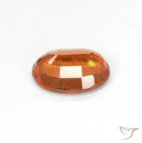 Grenat Hessonite Ambre orange naturelle ovale, 1.68 ct, VS