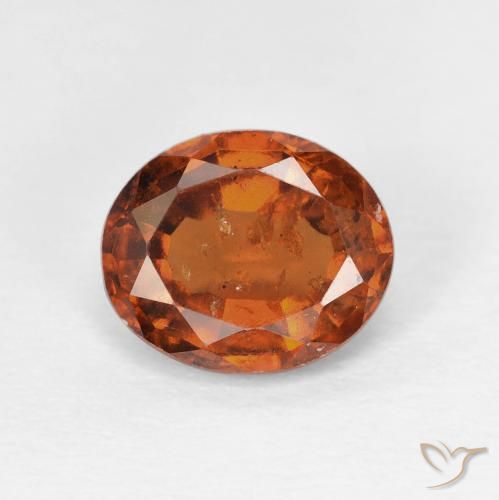 2.12ct Naturel Orange foncé Grenat Hessonite, ovale, VS