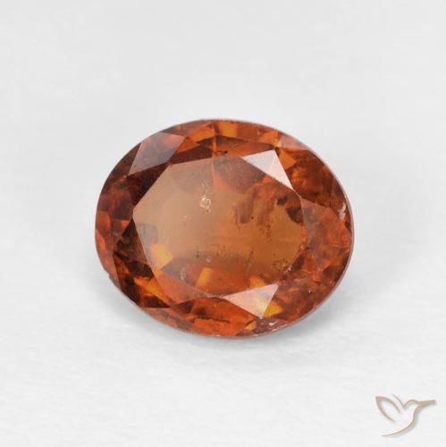 Grenat Hessonite Orange foncé naturelle ovale, 2.12 ct, VS