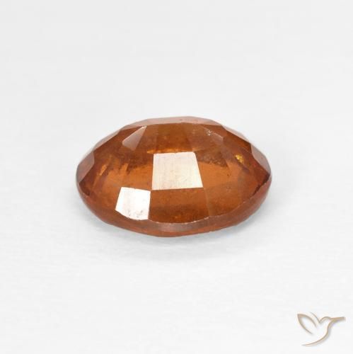 Grenat Hessonite Ambre orange naturelle ovale, 2.12 ct, VS