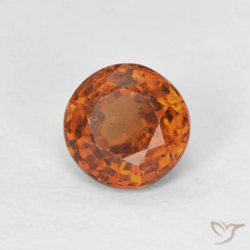 Grenat Hessonite Medium Dark-Orange naturelle Tour, 0.85 ct, VS