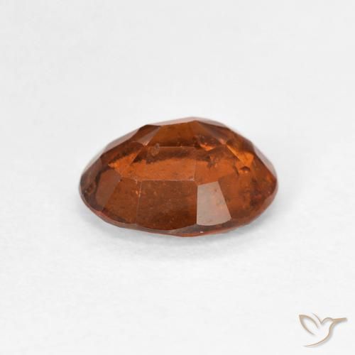 Grenat Hessonite Orange foncé naturelle ovale, 1.60 ct, VS