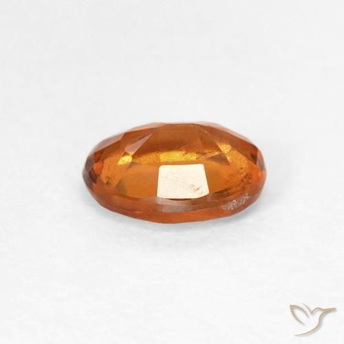 Grenat Hessonite Orange foncé naturelle ovale, 0.95 ct, VS