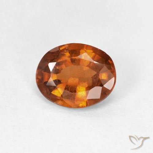 1.06ct Naturel Orange foncé Grenat Hessonite, ovale, VS