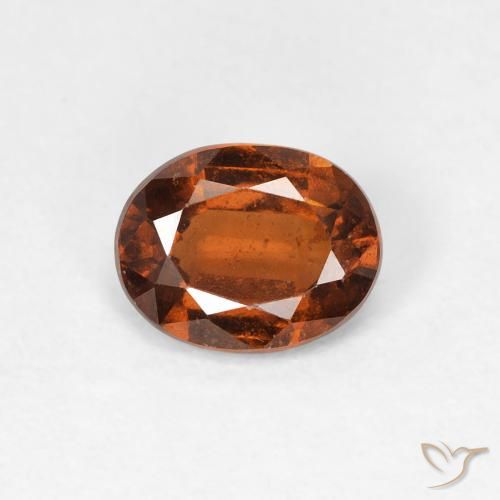 Grenat Hessonite Orange foncé naturelle ovale, 1.23 ct, VS