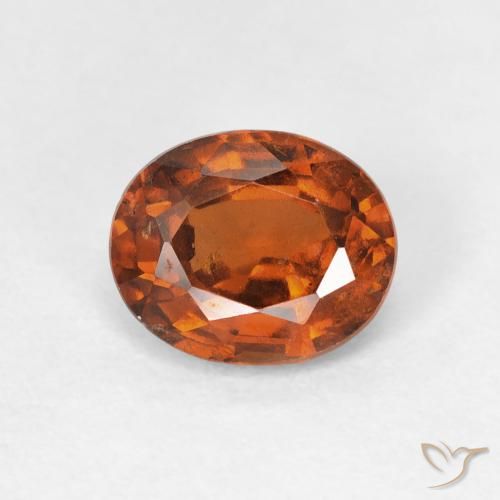 1.74ct Naturel Orange foncé Grenat Hessonite, ovale, VS