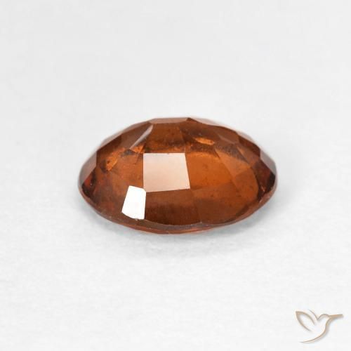 Grenat Hessonite Orange foncé naturelle ovale, 1.65 ct, VS