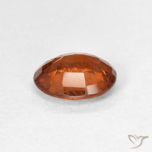 Grenat Hessonite Medium Dark-Orange naturelle ovale, 1.39 ct, VS