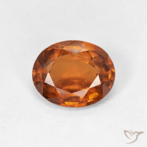 Grenat Hessonite Orange foncé naturelle ovale, 1.48 ct, VS