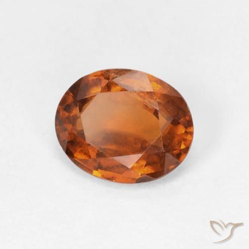 Grenat Hessonite Orange foncé naturelle ovale, 1.48 ct, VS