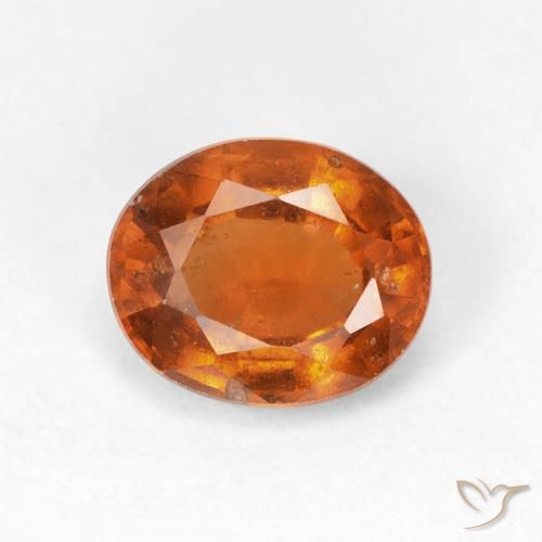 Grenat Hessonite Orange foncé naturelle ovale, 1.88 ct, VS