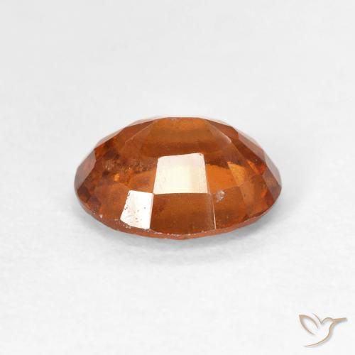 Grenat Hessonite Orange foncé naturelle ovale, 1.88 ct, VS