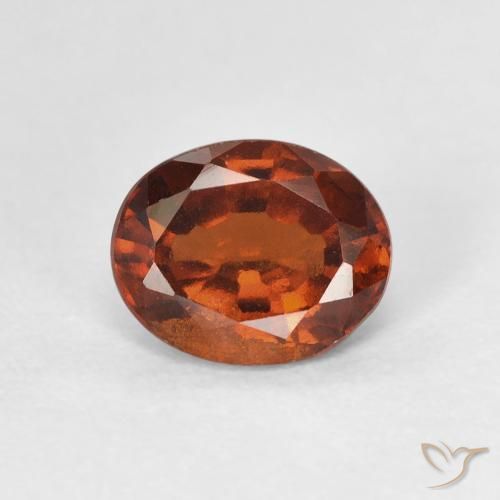 Grenat Hessonite Orange foncé naturelle ovale, 1.64 ct, VS
