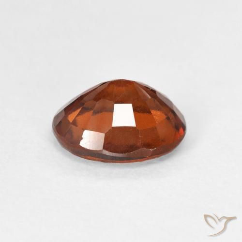 Grenat Hessonite Orange foncé naturelle ovale, 1.64 ct, VS
