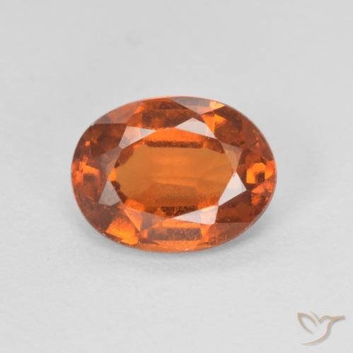 1.74ct Naturel Orange foncé Grenat Hessonite, ovale, VVS-VS