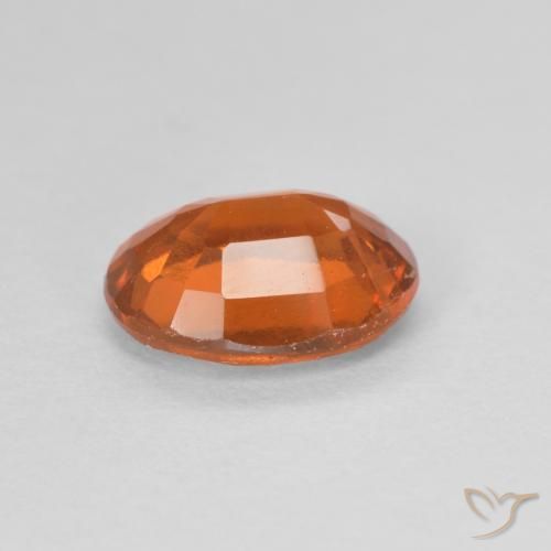 Grenat Hessonite Orange foncé naturelle ovale, 1.74 ct, VVS-VS