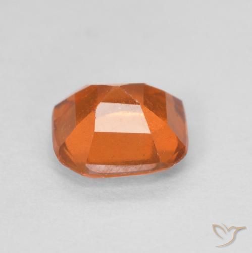 Grenat Hessonite Orange moyen naturelle Coussin, 1.27 ct, VVS-VS
