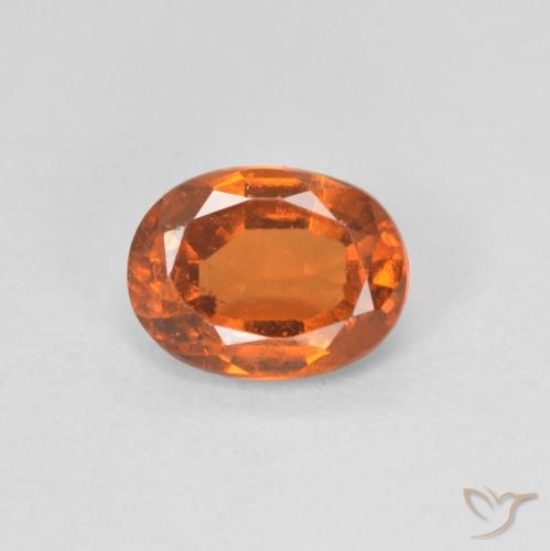Grenat Hessonite Orange moyen naturelle ovale, 1.05 ct, VVS-VS