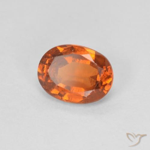 Grenat Hessonite Orange moyen naturelle ovale, 1.05 ct, VVS-VS