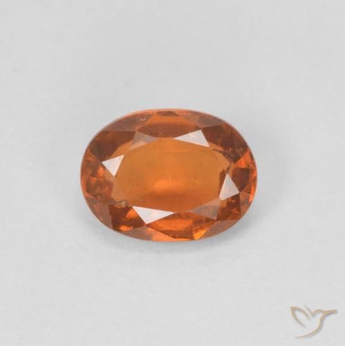 0.96ct Naturel Medium Dark-Orange Grenat Hessonite, ovale, VVS-VS