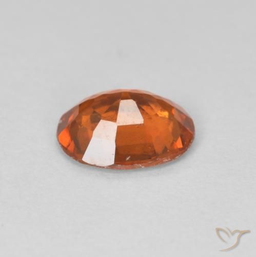 Grenat Hessonite Medium Dark-Orange naturelle ovale, 1.08 ct, VVS-VS