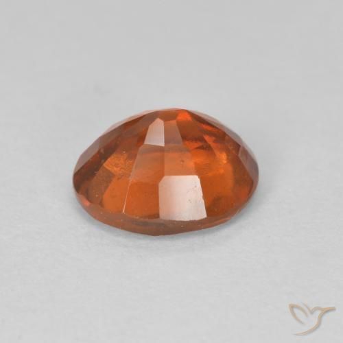 Grenat Hessonite Orange feu naturelle ovale, 1.60 ct, VVS-VS