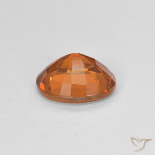 Grenat Hessonite Orange foncé naturelle ovale, 1.10 ct, VVS-VS