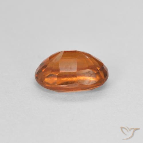 Grenat Hessonite Orange foncé naturelle ovale, 1.10 ct, VVS-VS