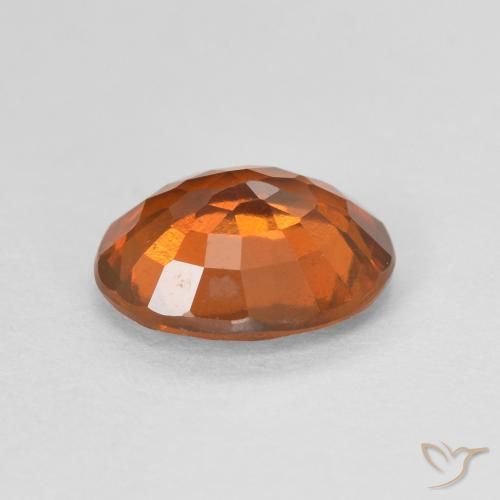 Grenat Hessonite Medium Dark-Orange naturelle ovale, 1.67 ct, VVS-VS