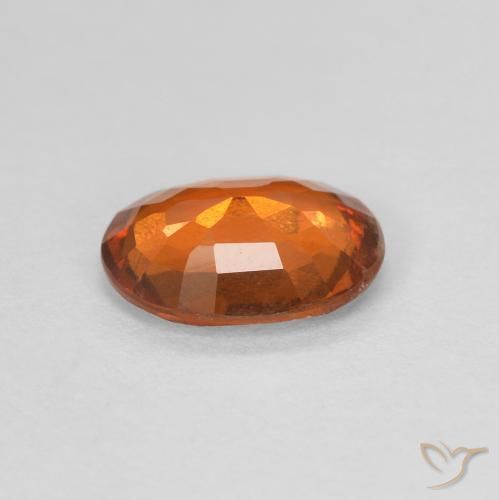 Grenat Hessonite Orange foncé naturelle ovale, 1.10 ct, VVS-VS