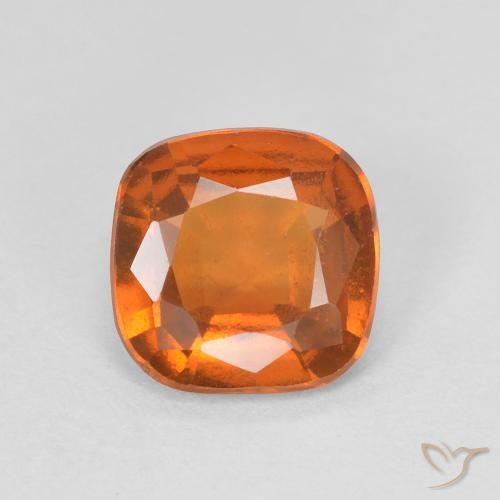 1.57ct Naturel Orange moyen Grenat Hessonite, Coussin, VVS-VS