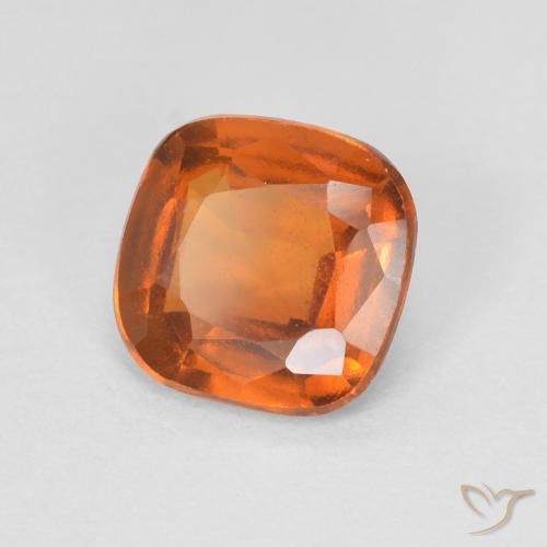 Grenat Hessonite Orange moyen naturelle Coussin, 1.57 ct, VVS-VS