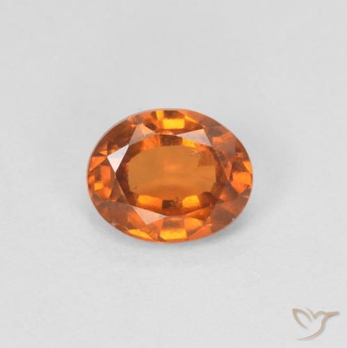 0.92ct Naturel Orange moyen Grenat Hessonite, ovale, VVS-VS