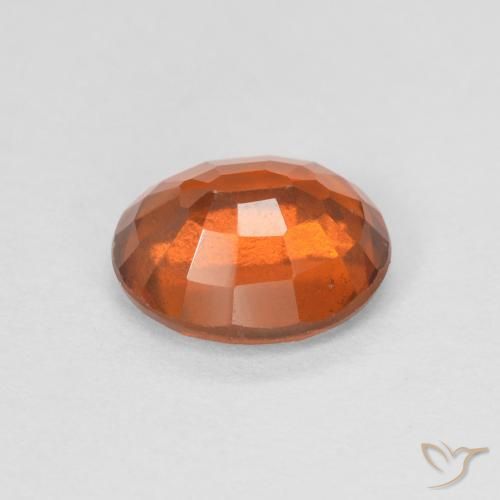 Grenat Hessonite Orange rougeâtre naturelle ovale, 1.48 ct, VVS-VS