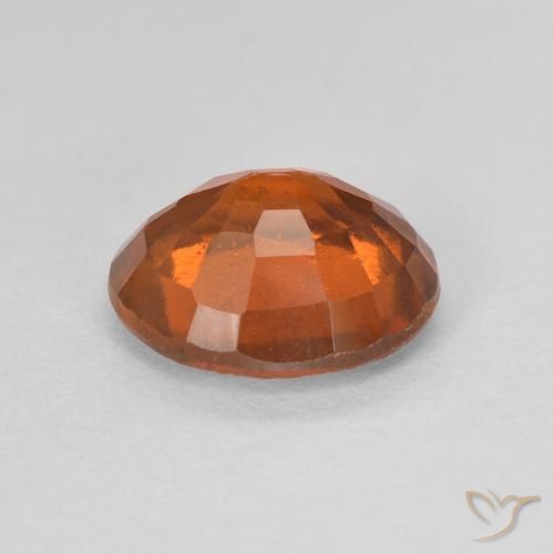Grenat Hessonite Orange feu naturelle ovale, 1.91 ct, VVS-VS