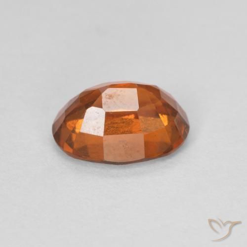 Grenat Hessonite Medium Dark-Orange naturelle ovale, 1.27 ct, VVS-VS