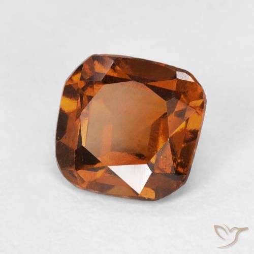 Grenat Hessonite Ambre orange naturelle Coussin, 1.31 ct, VVS-VS