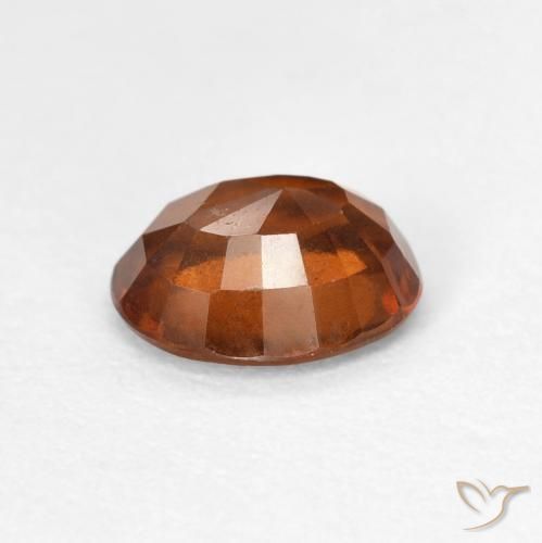 Grenat Hessonite Ambre orange naturelle ovale, 1.51 ct, VVS-VS