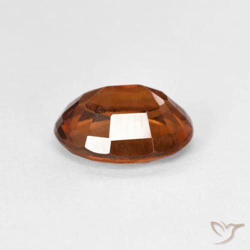Grenat Hessonite Medium Dark-Orange naturelle ovale, 1.60 ct, VVS-VS
