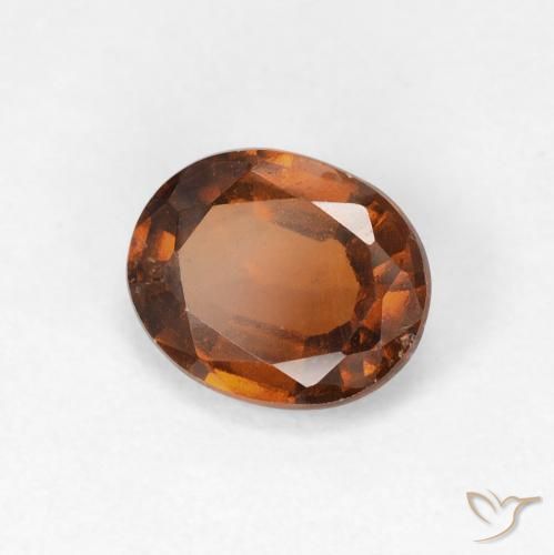 Grenat Hessonite Ambre orange naturelle ovale, 1.30 ct, VVS-VS