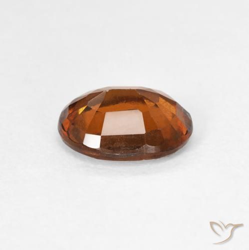 Grenat Hessonite Ambre orange naturelle ovale, 1.30 ct, VVS-VS