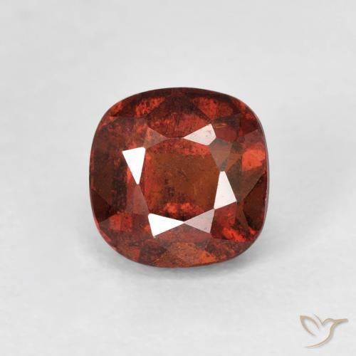 1.58ct Naturel Orange foncé Grenat Hessonite, Coussin, VS