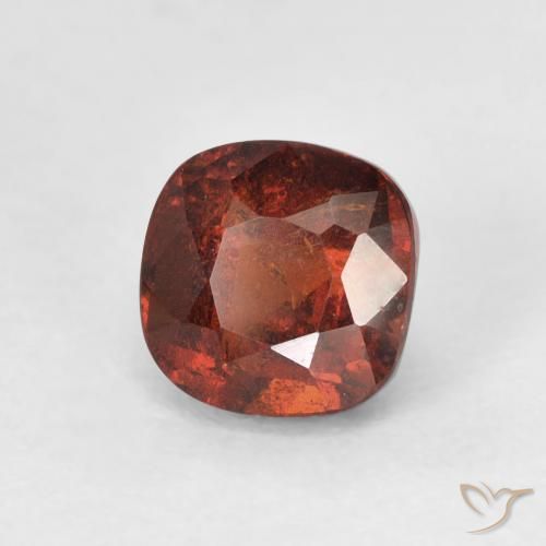Grenat Hessonite Orange foncé naturelle Coussin, 1.58 ct, VS