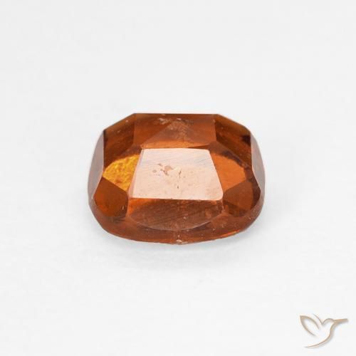 Grenat Hessonite Orange foncé naturelle Coussin, 1.33 ct, VS