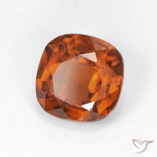 Grenat Hessonite Ambre orange naturelle Coussin, 1.79 ct, VS