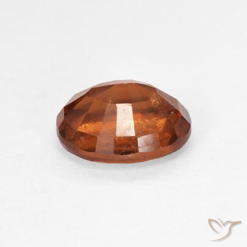 Grenat Hessonite Orange foncé naturelle ovale, 1.37 ct, VS
